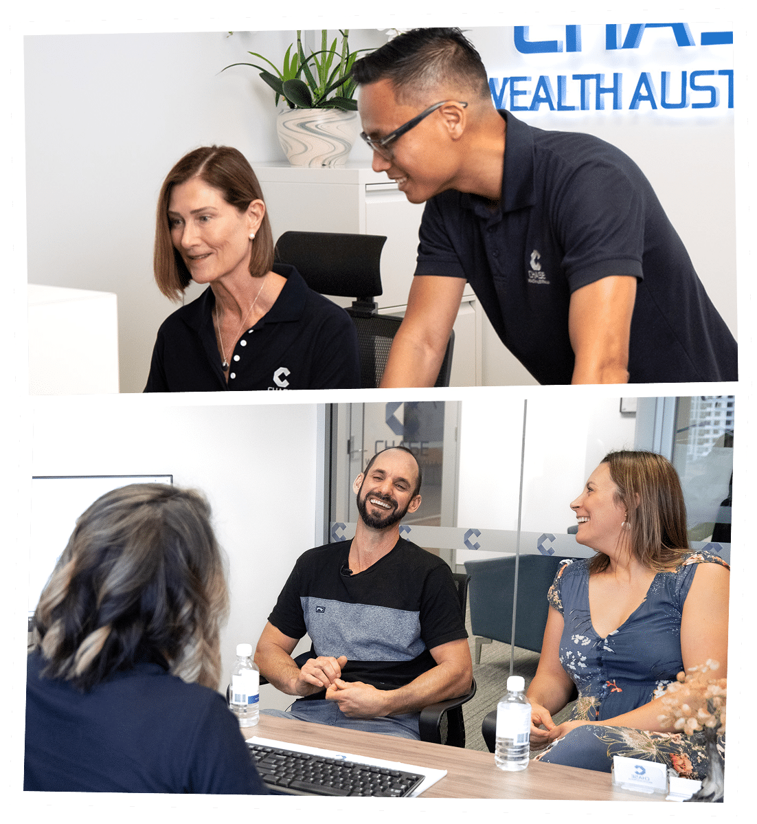 Chase Wealth Australia strategists meeting with clients